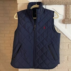 Polo Ralph Lauren Navy Polyester Quilted Vest
